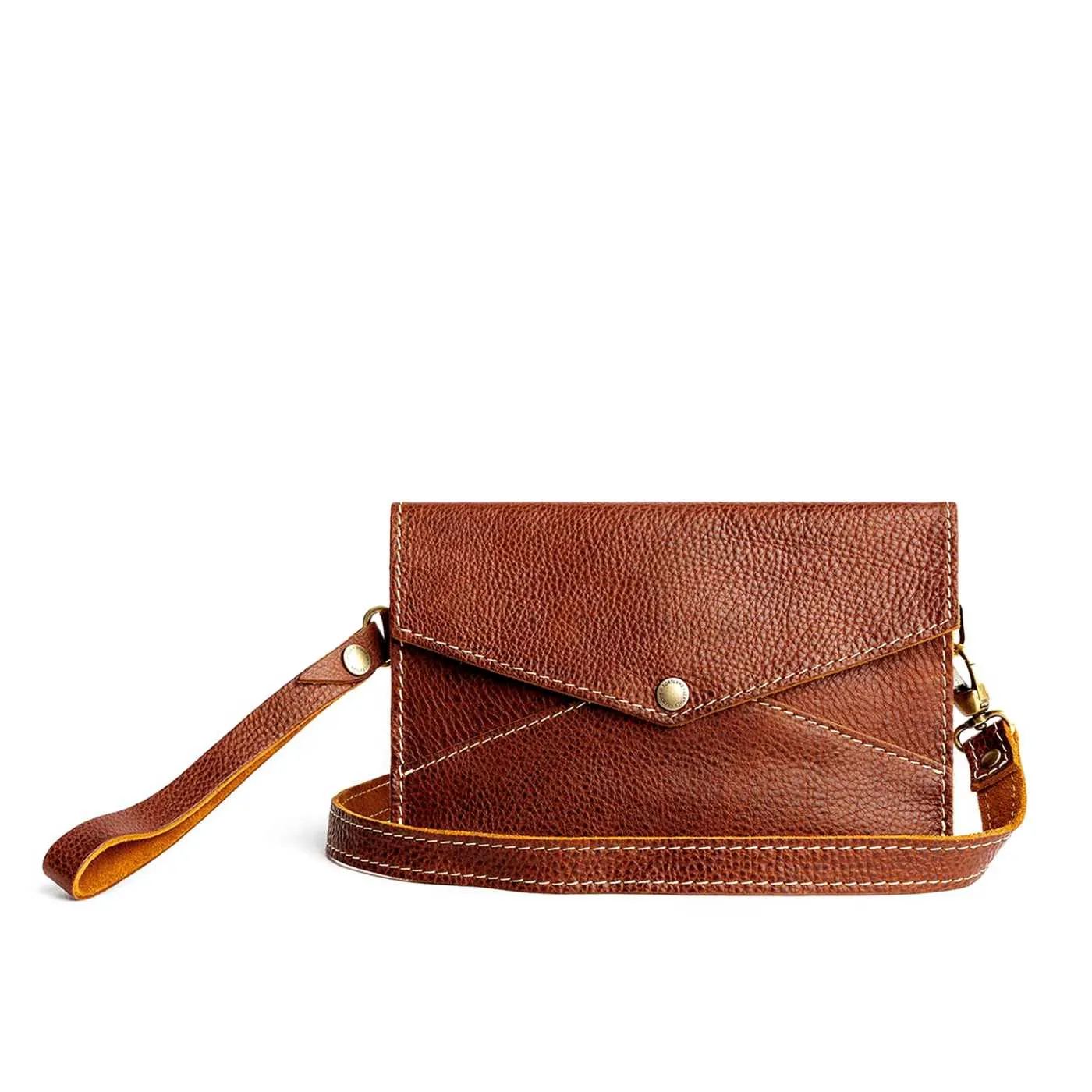 Envelope Convertible Crossbody Soft-touch leather bag Structured Base