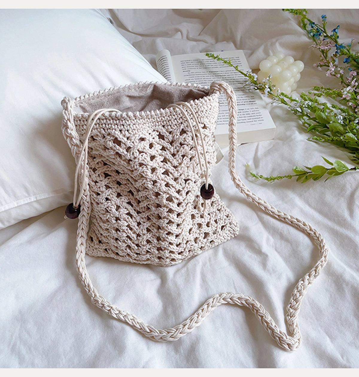 Smart Storage Elena Handbags Handmade Crochet Crossbody Purse