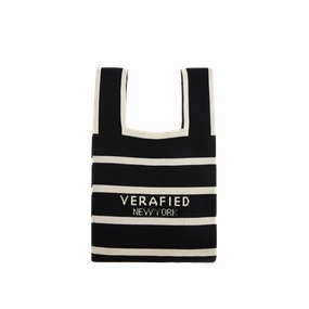 Woven Design Fall Fashion VERAFIED Stripe Tote Bag
