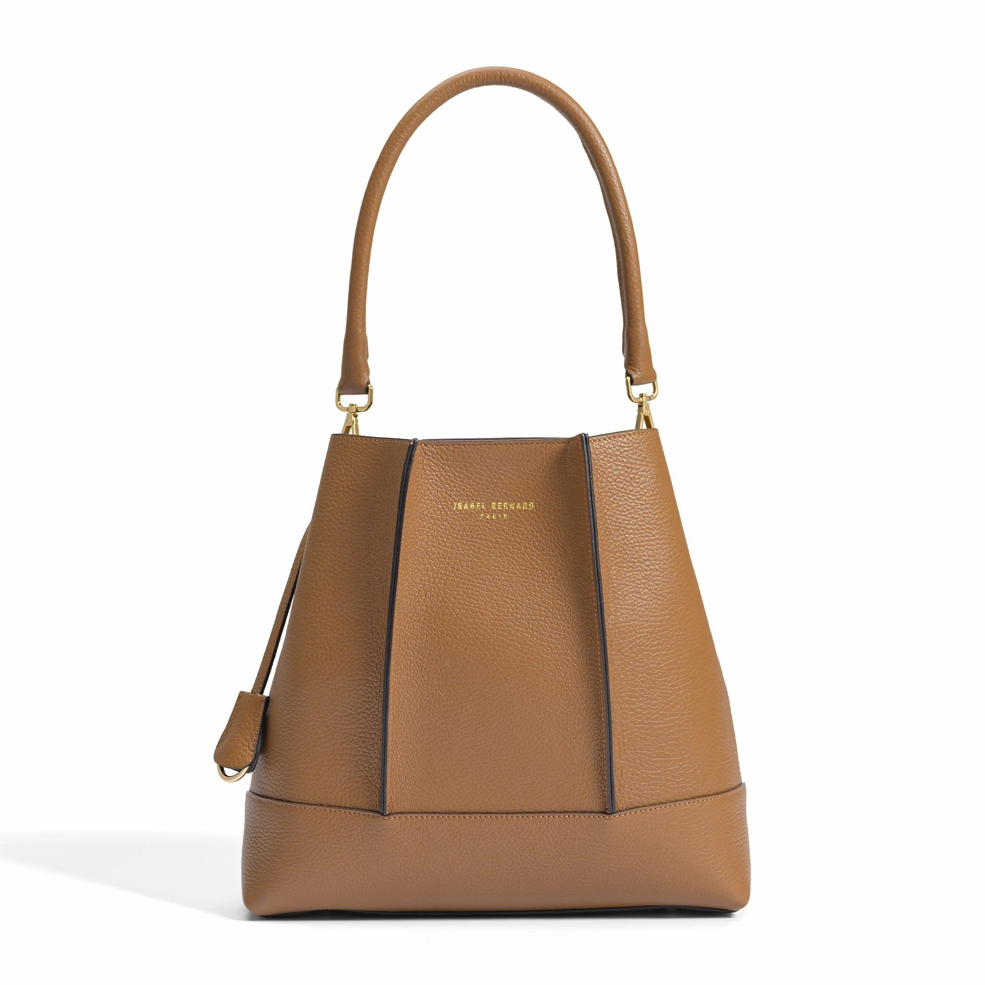 Femme Forte Macie cognac calfskin leather shoulder bag Day Tripper Commuter Ready