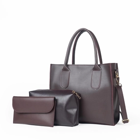 catchy bag set of 3 maroon Minimal Functionality