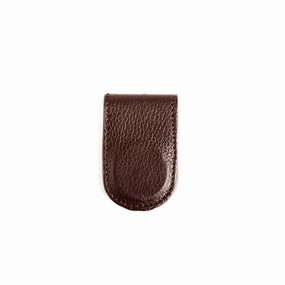Money Clip - Brown Leather Smart Organizer