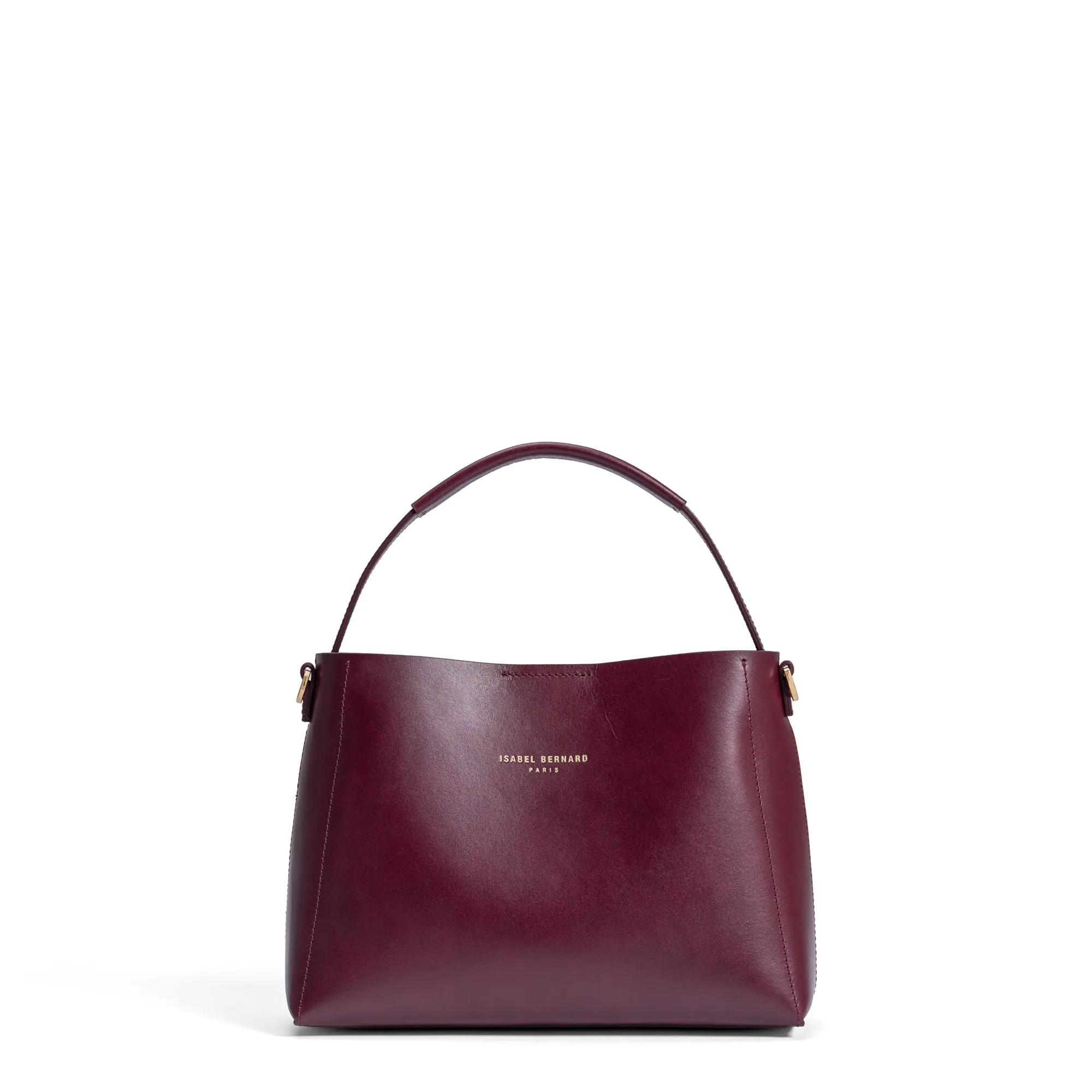 Commuter Choice Polished Hardware Montmartre B??atrice Midi bordeaux red vegetable tanned leather handbag
