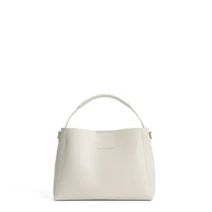 Montmartre B??atrice Midi creme vegetable tanned leather handbag Polished Design Practical Companion