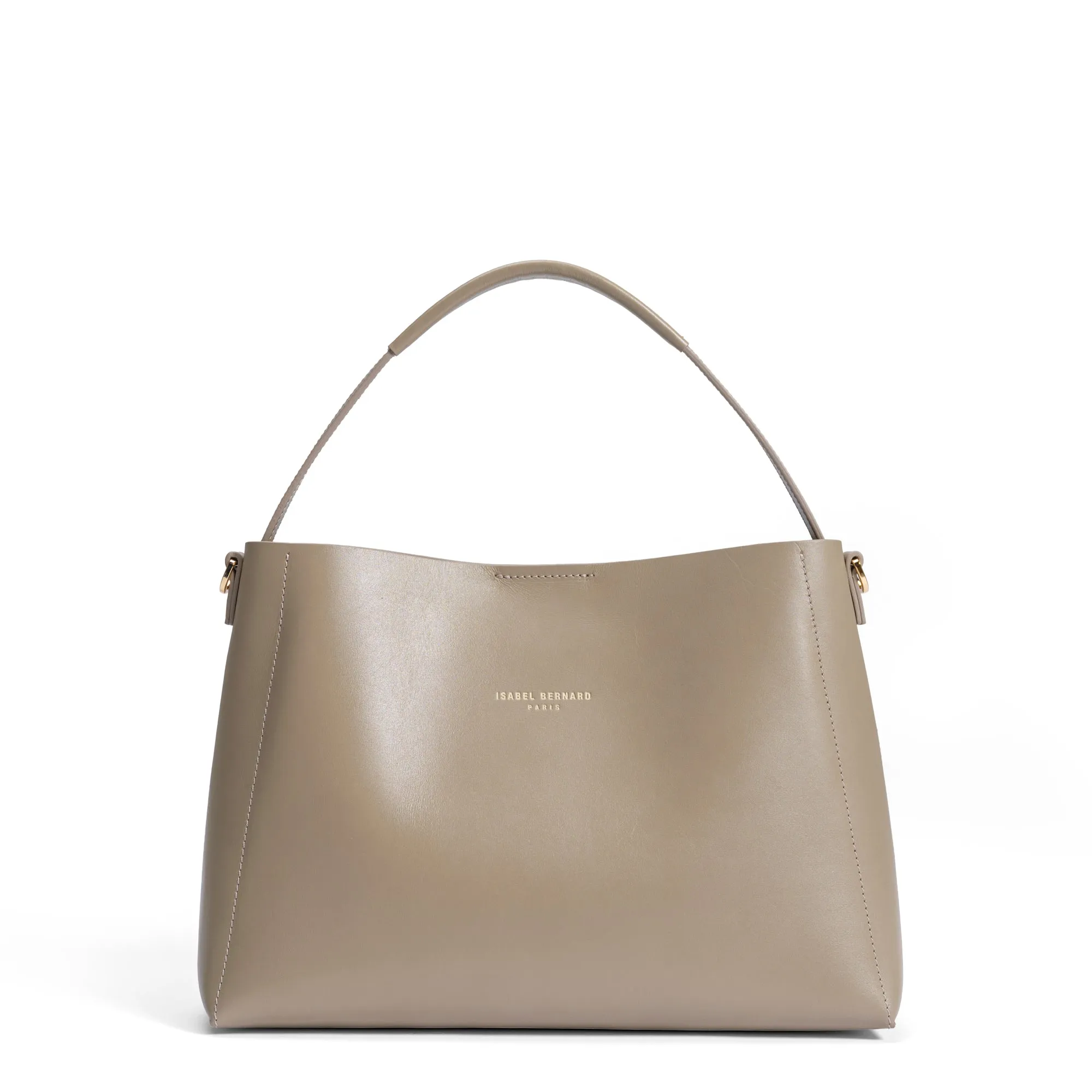 Trendy Appeal Zipper Pocket Montmartre B??atrice taupe vegetable tanned leather handbag