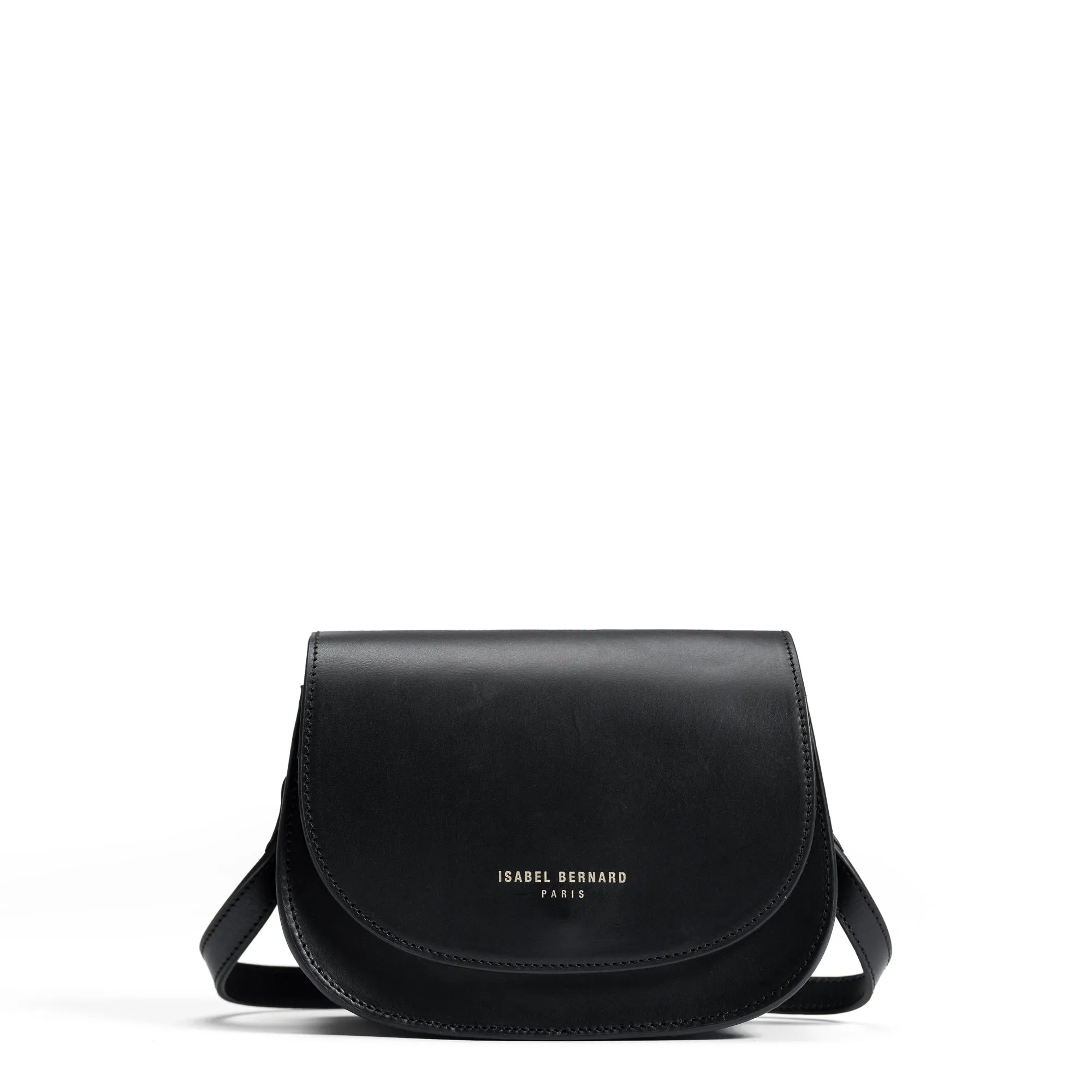 Montmartre Manon black vegetable tanned leather crossbody bag Refined Elegance