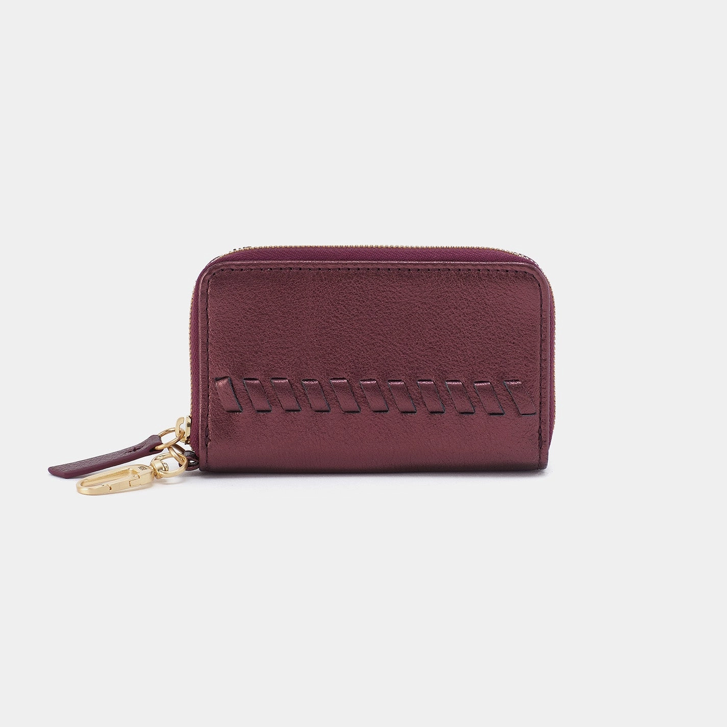 Move Clip Wallet In Metallic Leather - Frosted Plum Trendy Design practical gear