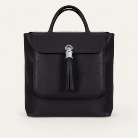 Outdoor Everyday Poppy Backpack | Black with Silver hardware