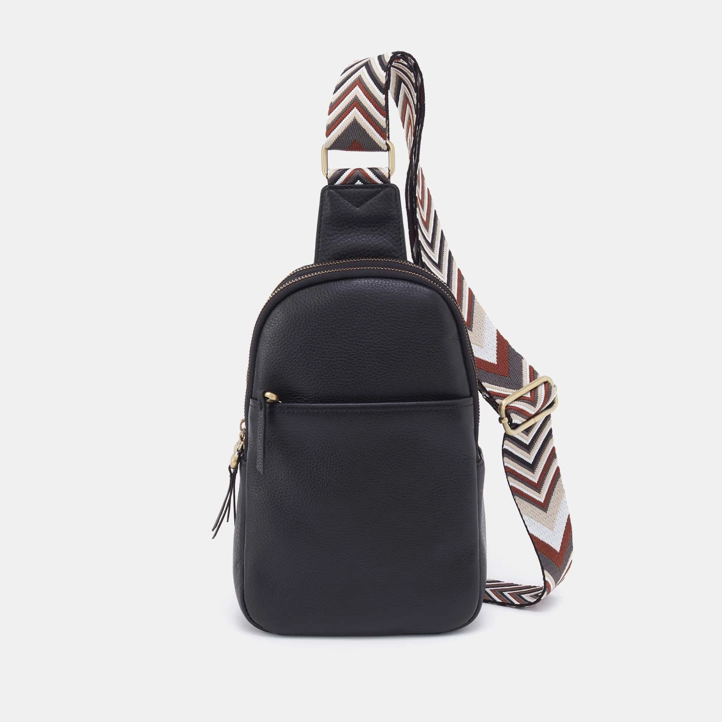 Sophisticated design with timeless appeal Bold Statement Cass Sling in Pebbled Leather - Black