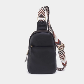 Sophisticated design with timeless appeal Bold Statement Cass Sling in Pebbled Leather - Black