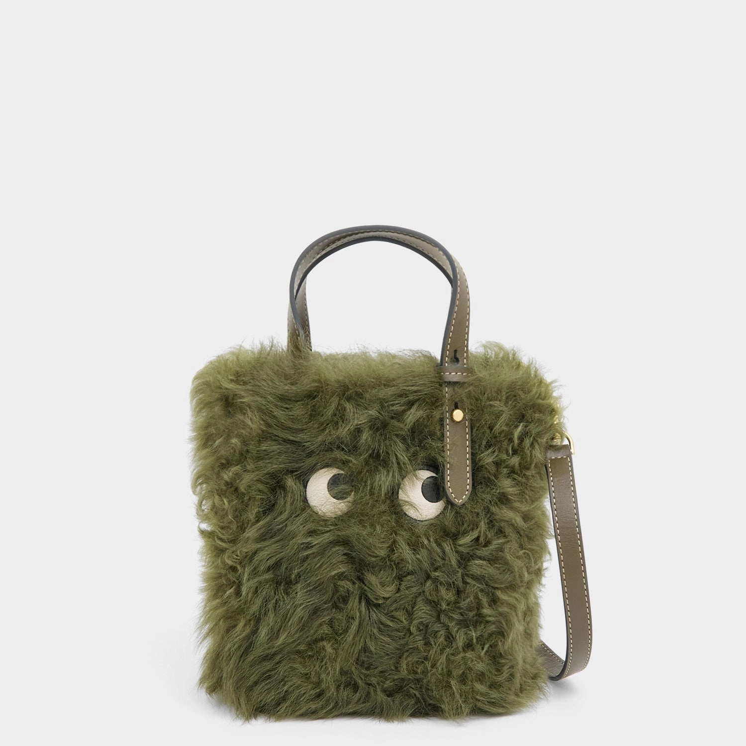 Functional Style N/S Mini Eyes Shearling Tote