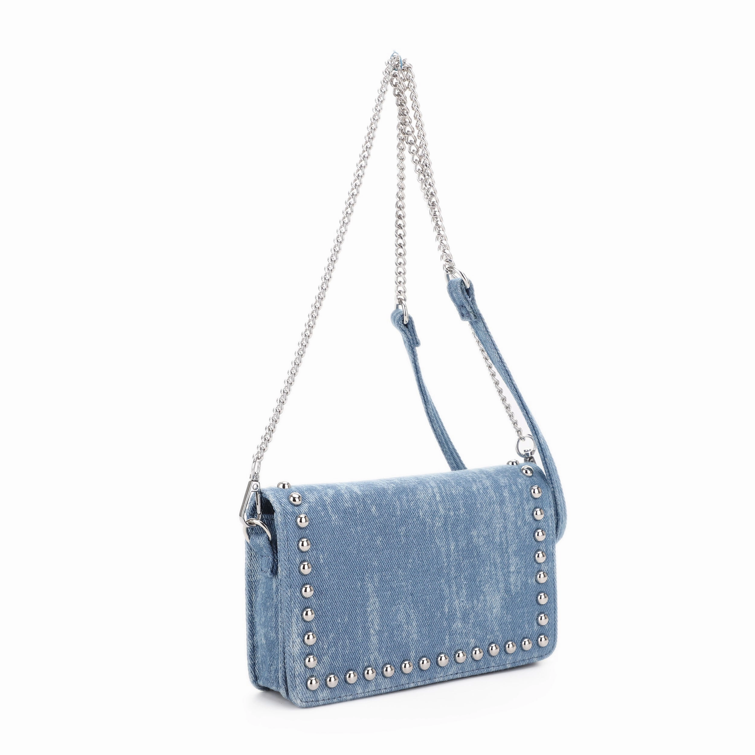 Nia Studded Denim Crossbody Work Essential Outdoor Gear