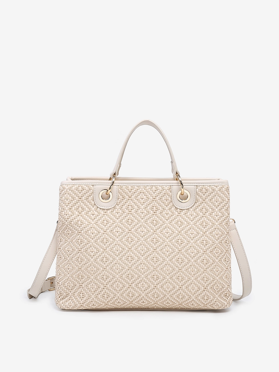 Nancy Vegan Diamond Woven Tote Fashion Focus Exclusive Style