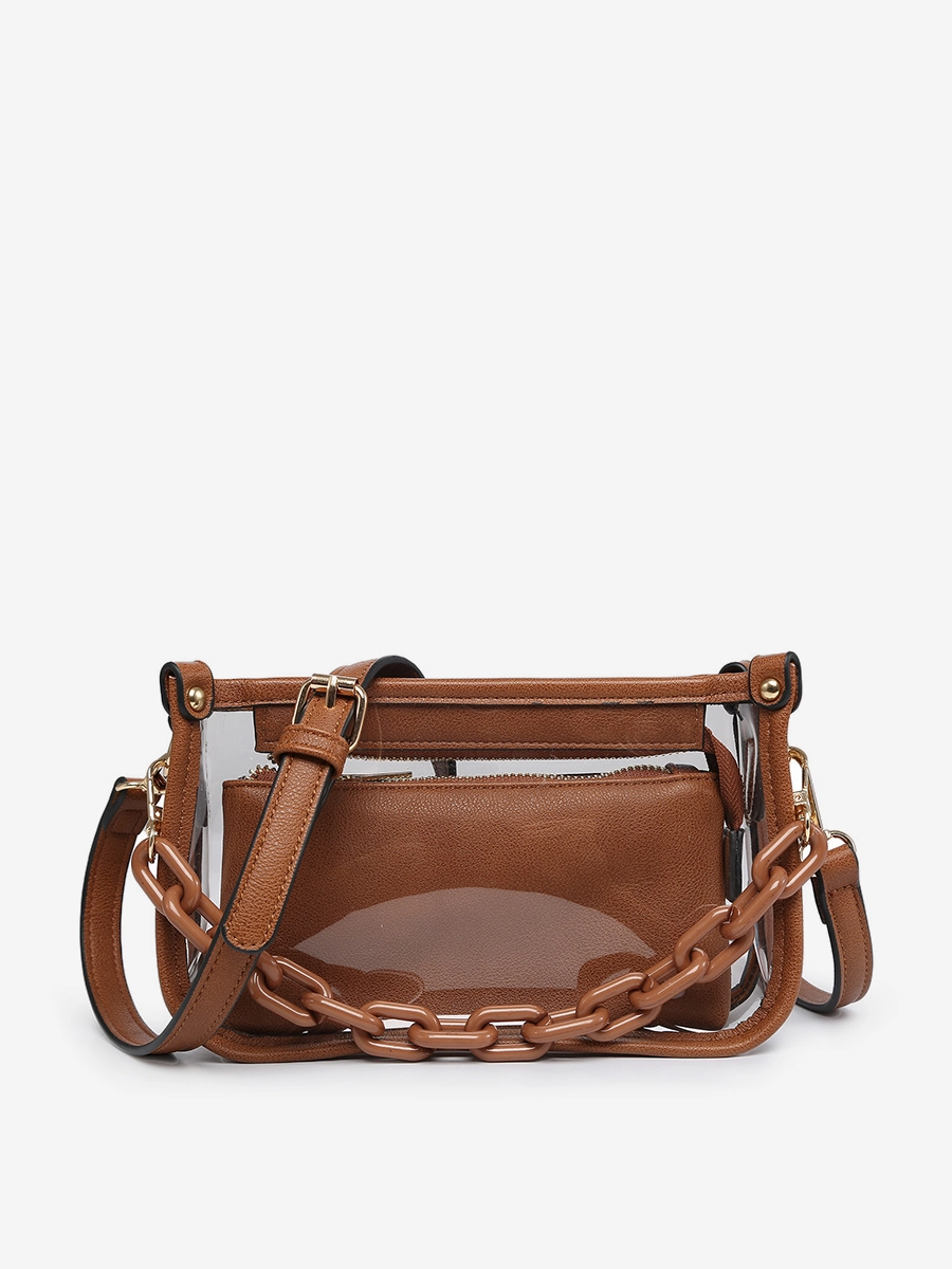 Evening Style Polished Form Jessica Vegan Clear Crossbody