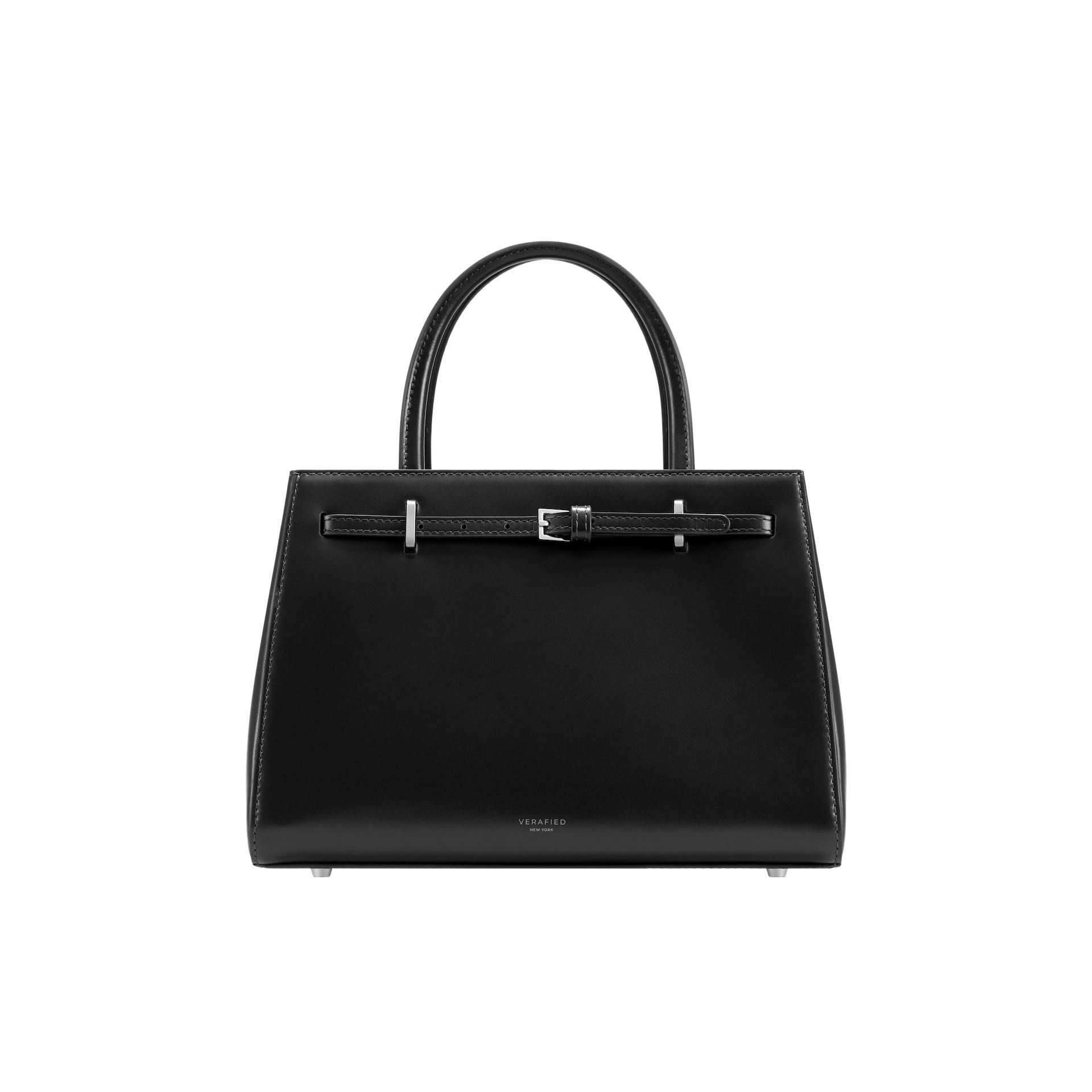 Daily Routine Noir Leather Book Tote Bag 25