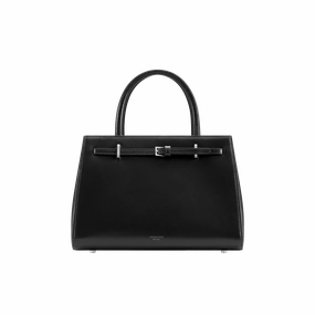 Daily Routine Noir Leather Book Tote Bag 25