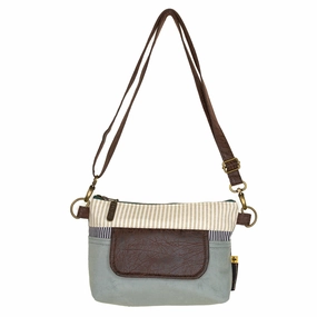 Olivia: Designer's Closet Eucalyptus Corduroy/Railroad Stripe/Khaki Stripe Great for anyone who prefers hands-free convenience