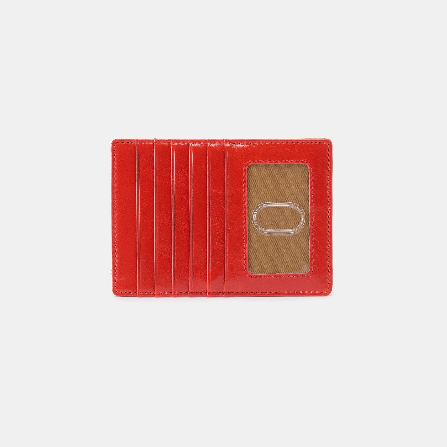Euro Slide Card Case In Polished Leather - Grenadine Soft Leather