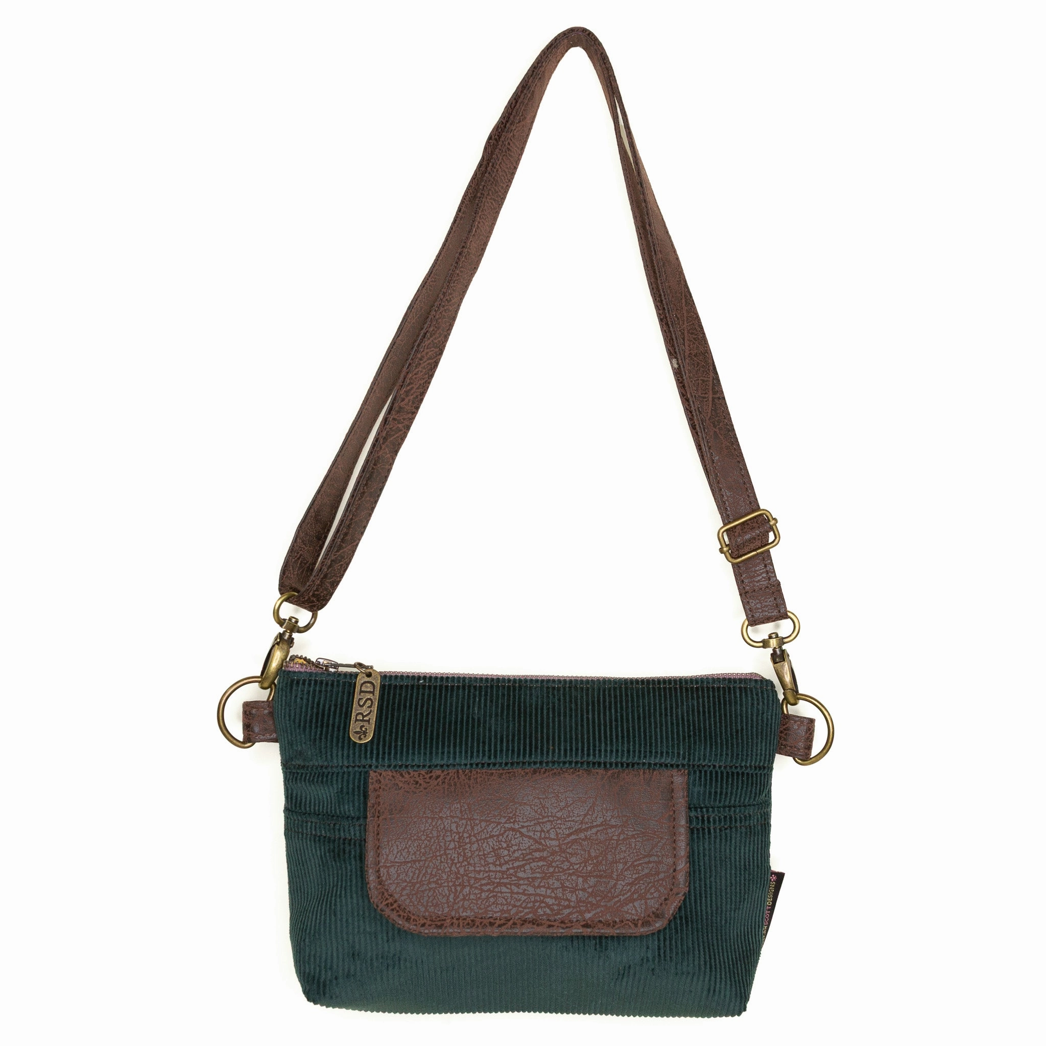 Minimalist Modern Outfit Compact Day Accessory Olivia: Peacock Corduroy