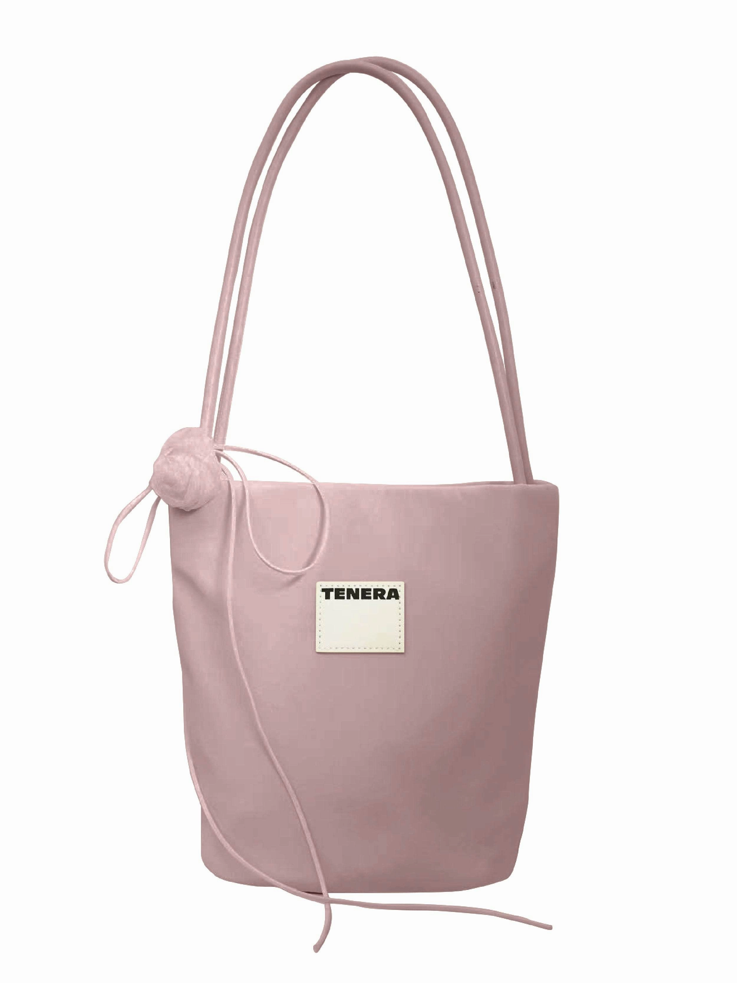 Urban practicality Lightweight Carry ??Rubber Blush??Nylon Bucket Rose BagTENERA Recycled Nylon