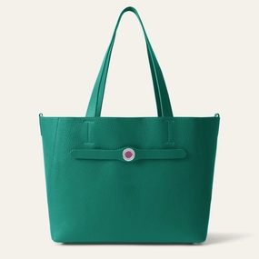 Sarah Tote | Evergreen with Silver hardware Lightweight Travel Street Style