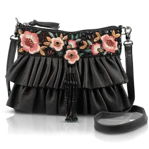 Trendy Evening Floral Flair Shoulder Handbag