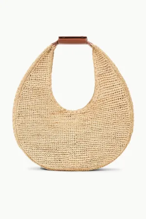 LARGE RAFFIA MOON BAG | NATURAL RAFFIA Compact Companion