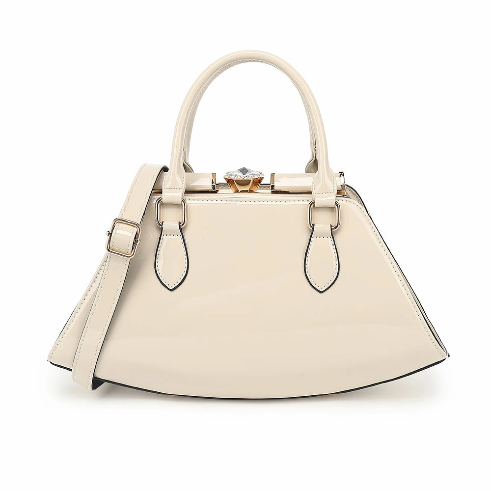 Travel convenience Patent Leather Frame Satchel 2351