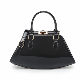 Patent Leather Frame Satchel 2351 Stylish Design Minimalist Style