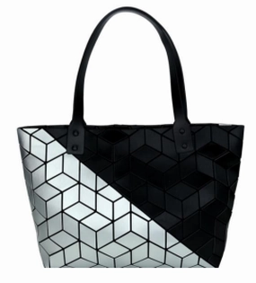 Patrizia Luca Diagonal Two Tone Slanted Square Tote Style 0H01M2D Casual Travel