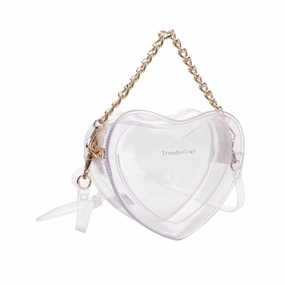 Pearla Clear Heart-Shaped Bag Daily Gear Lightweight Comfort