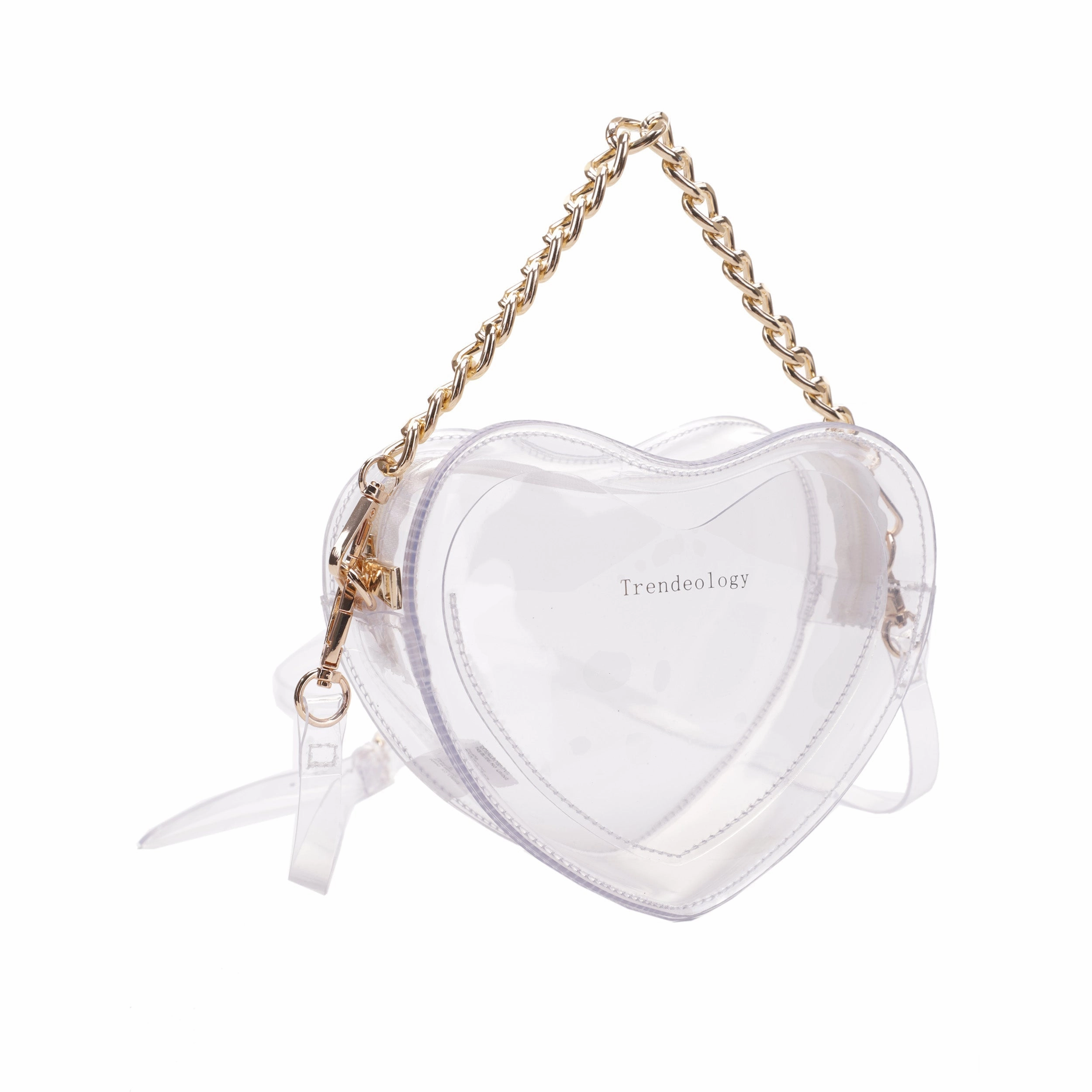 Pearla Clear Heart-Shaped Bag Daily Gear Lightweight Comfort