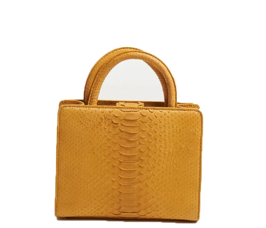 Season Trend Penny Python Bag Yellow