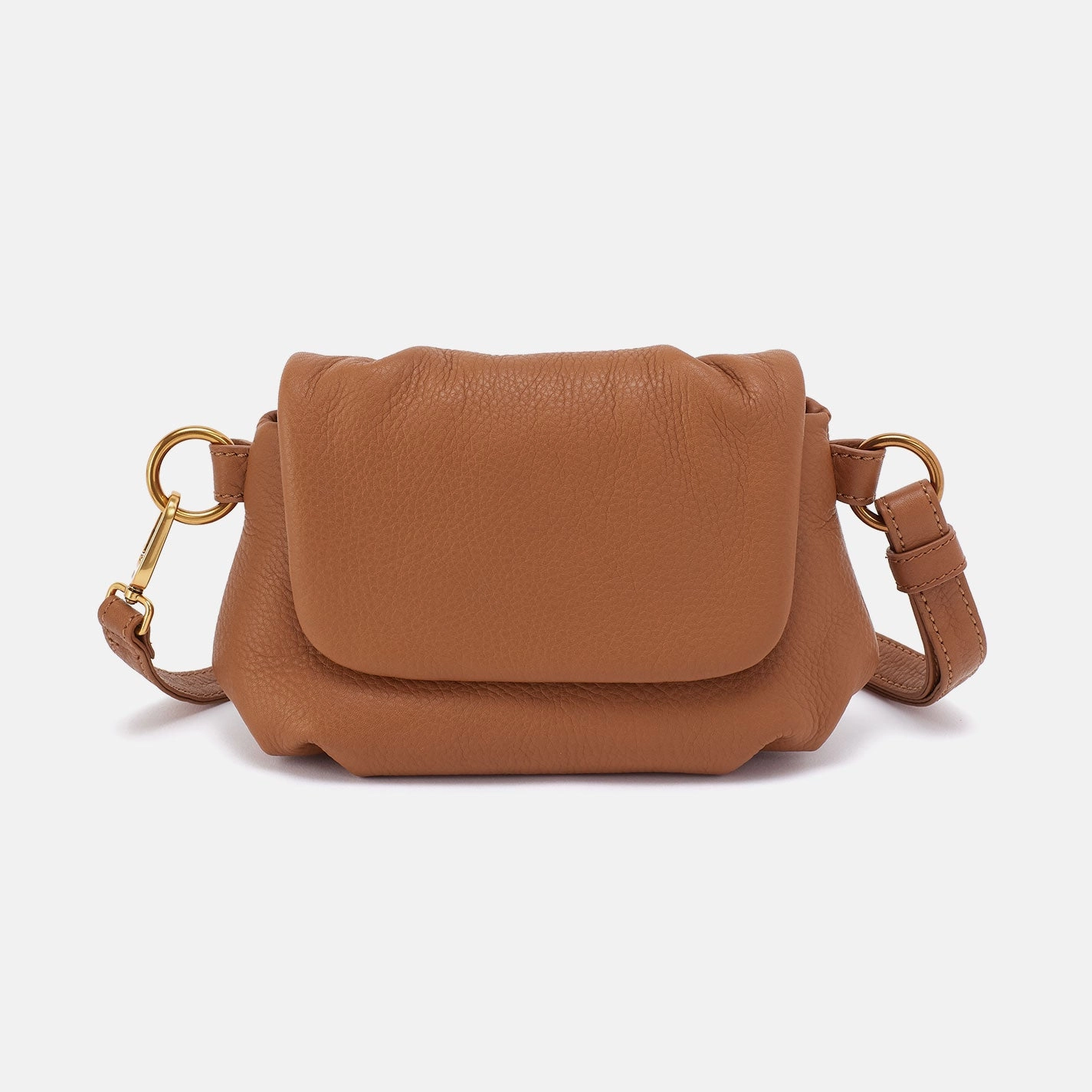 Harley Crossbody Sling In Pebbled Leather - Warm Honey Street Utility