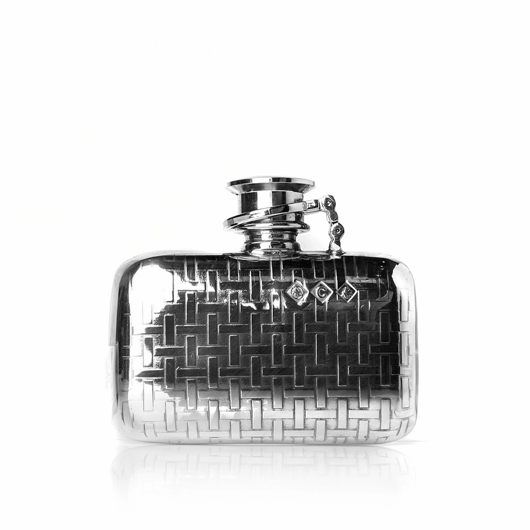 Simple Lifestyle Compact Lifestyle Pewter Flask with Fitted Captive Top, 2 Oz