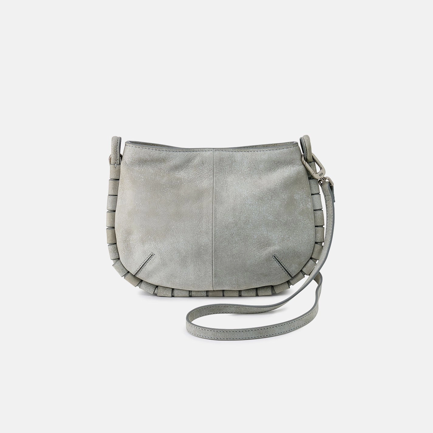 On The Go Phoebe Crossbody In Buffed Leather - Misty Harbor