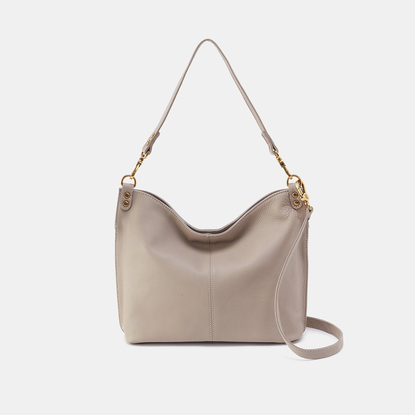 Pier Shoulder Bag In Pebbled Leather - Taupe Durable materials that withstand daily wear Hands-Free Carry