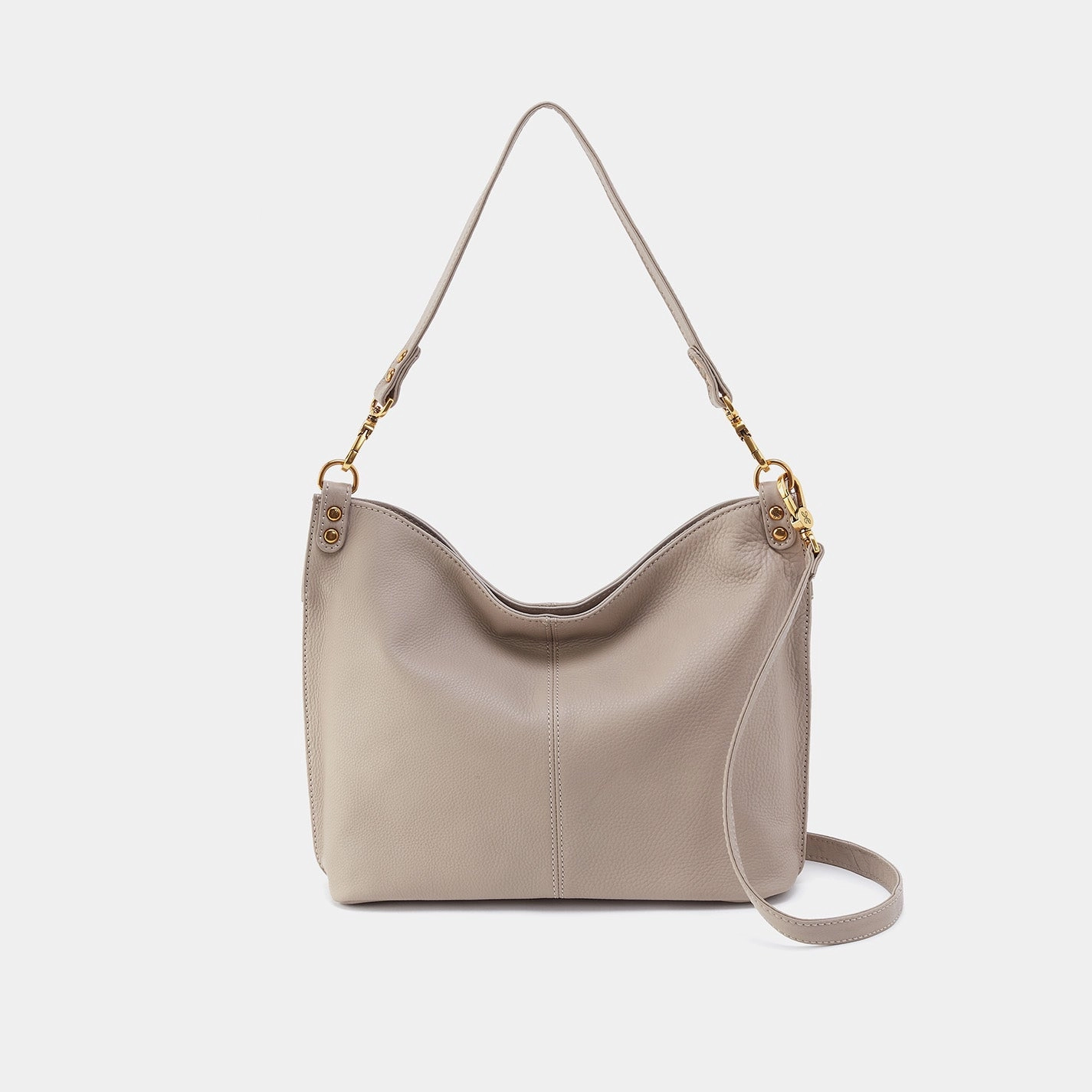Daily Utility Travel Accessory Pier Shoulder Bag In Pebbled Leather - Taupe