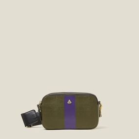 Duo Crossbody - Shiny Stripe Spruce Purple Water Resistant