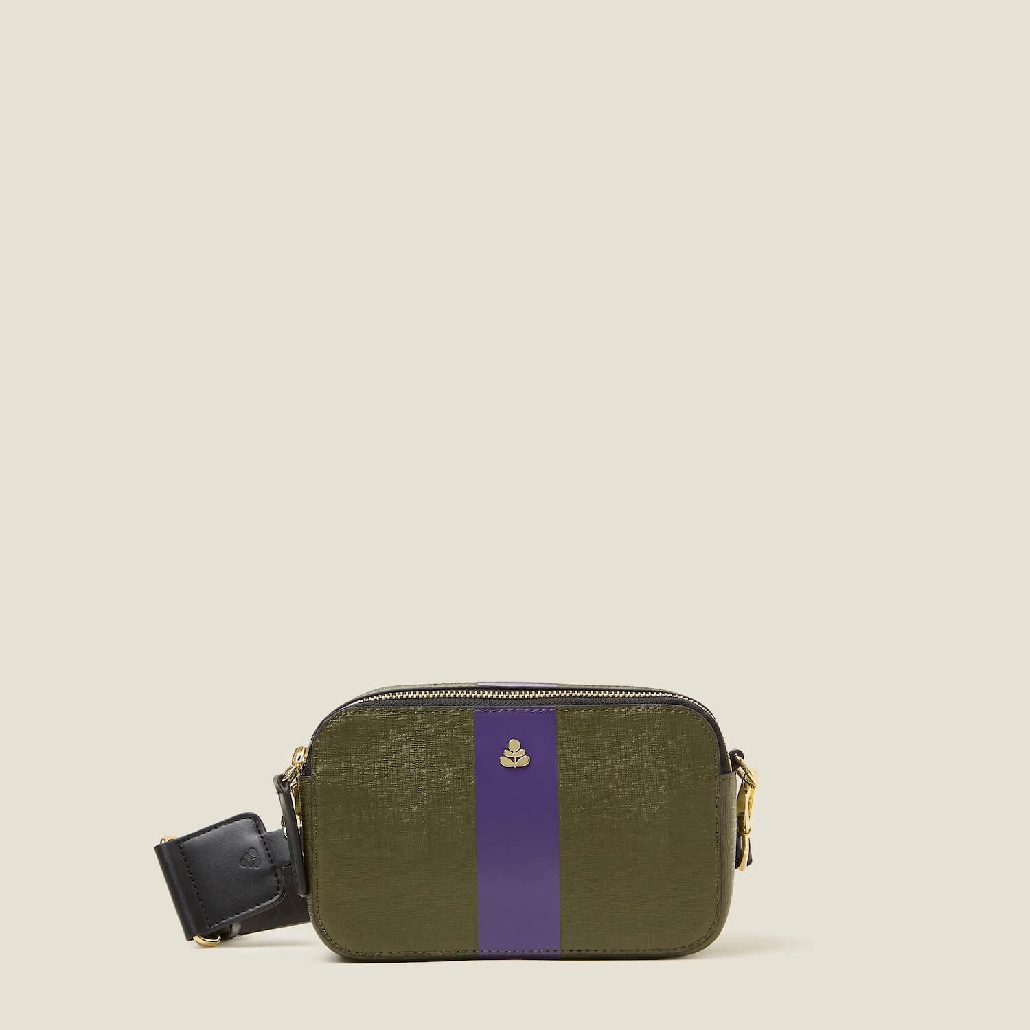 Duo Crossbody - Shiny Stripe Spruce Purple Water Resistant