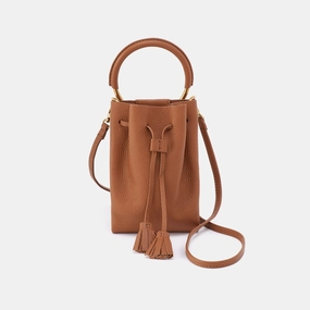 Eden Phone Crossbody In Pebbled Leather - Warm Honey Modern Journey Trendy Lifestyle