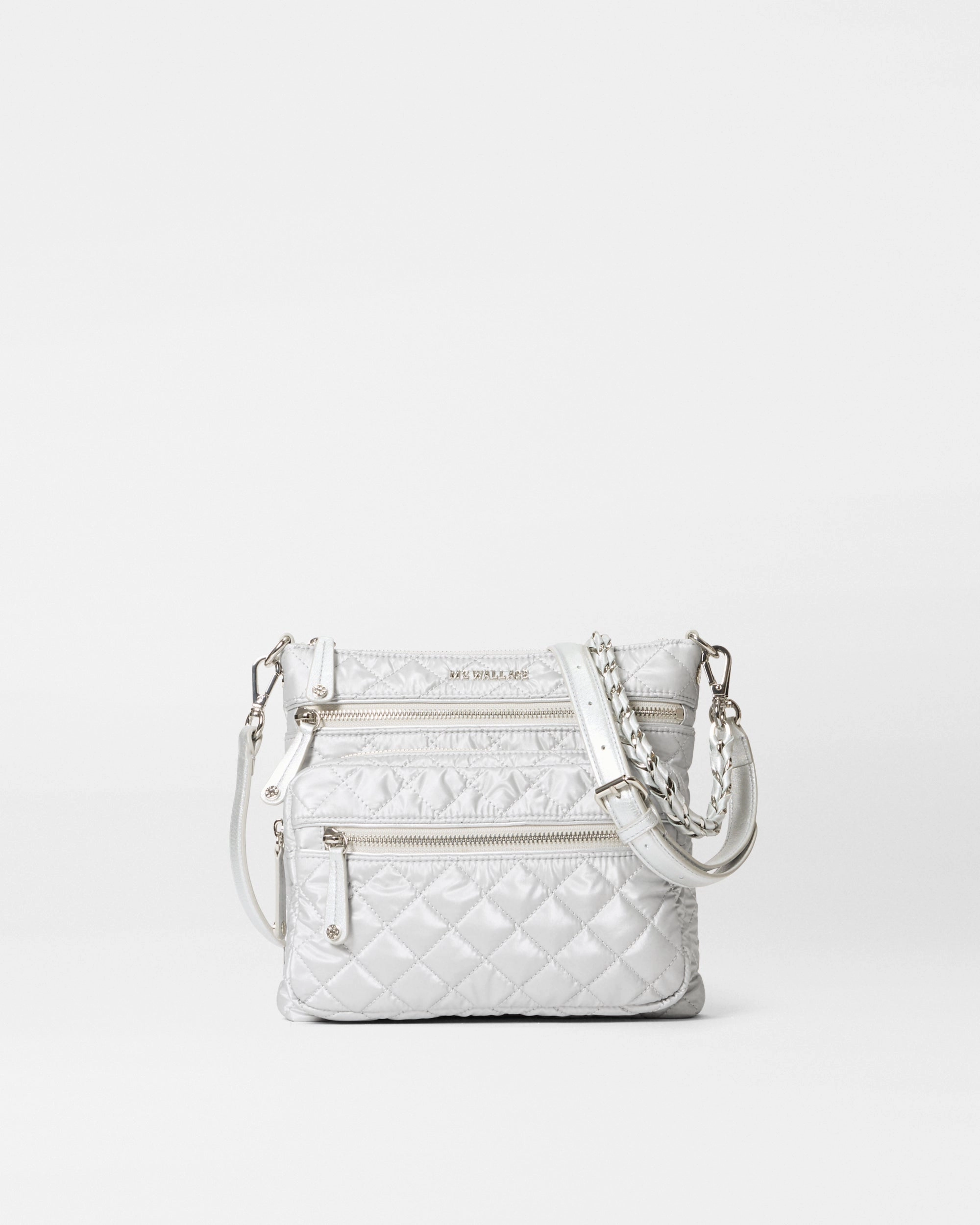 Oyster Metallic Downtown Crosby Crossbody Minimalist Travel Piece