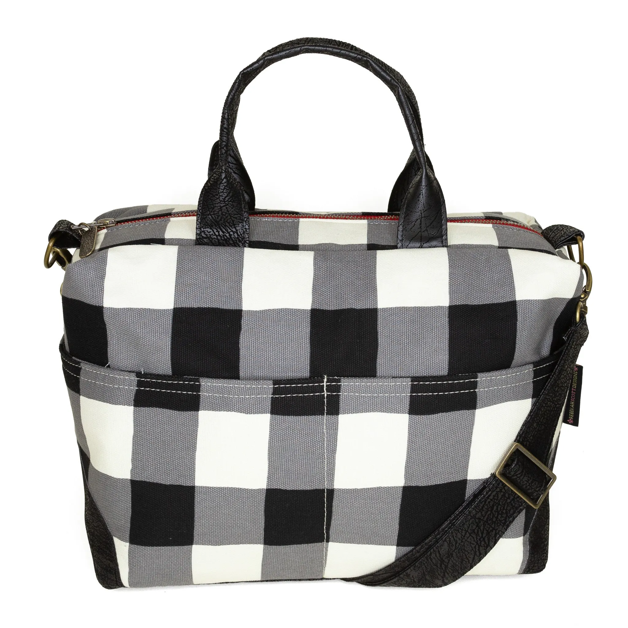 Convenient compartments keep your items neatly organized and accessible Minimal Functional Outfit Poppi Premier Purse: Black Check