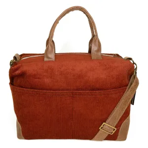 Poppi Premier Purse: Rust Corduroy Simple Luxury Stylish daily bag