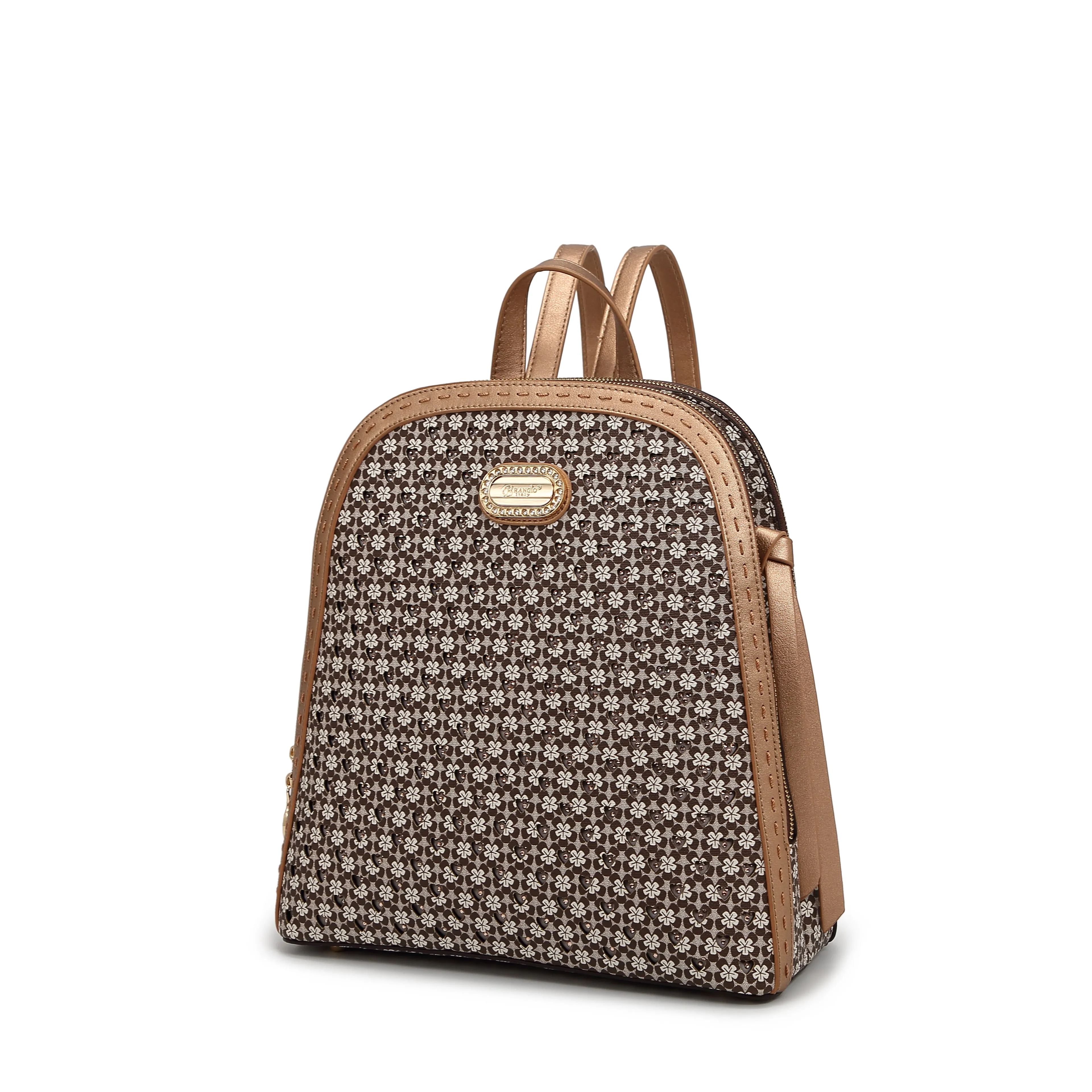 Brangio Luxury Floral-Print Backpack Trendy shoulder accessory