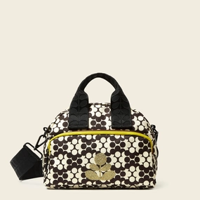 City Style Outdoor journey Radial Handbag - Puzzle Flower Porcini