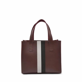 Fashion Minimalism Smart Design Strip Bag Maroon