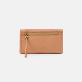 Compact Design Everyday Simplicity Lumen Continental Wallet In Pebbled Leather - Sandstorm