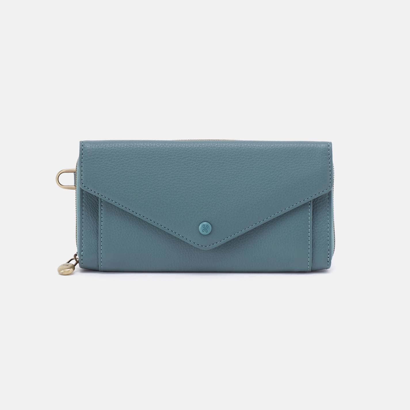 Goldie Large Wallet in Pebbled Leather - Agave Leaf Comfort functionality Fashion Utility