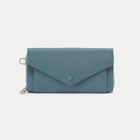 Goldie Large Wallet in Pebbled Leather - Agave Leaf Classic Proportion Modern Carry